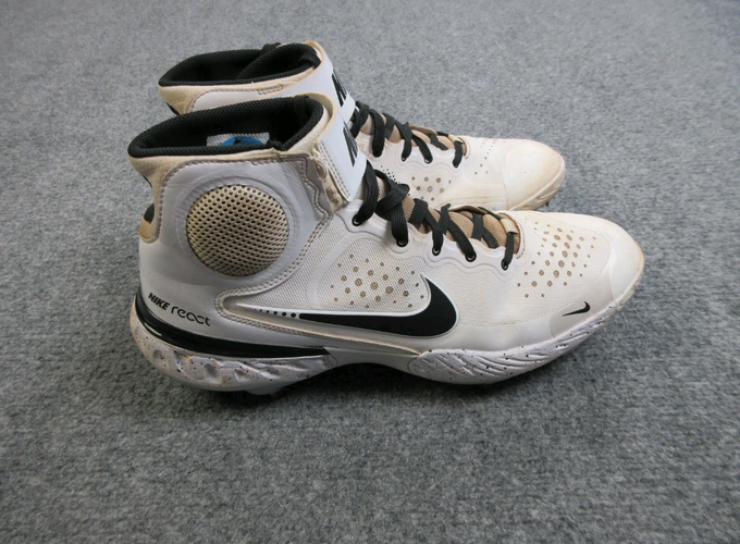 Nike Alpha Huarache Elite 3 Baseball Cleats Shoes Men’s Size 12 White Black