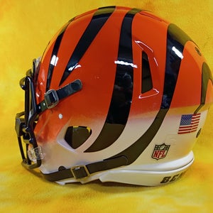 Cincinatti Bengals SUPER custom fullsize Riddell Speed football helmet YLg NFL