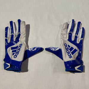 Adidas Adult ScorchLight Adizero 5.0 Receiver Gloves Blue and White XXL
