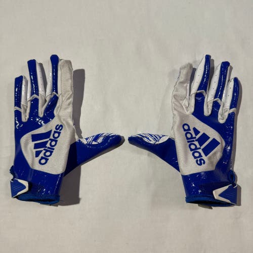 Adidas Adult ScorchLight Adizero 5.0 Receiver Gloves Blue and White XXL