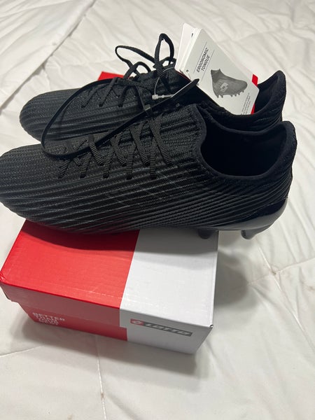 Black Unisex Size M 9.0 (W 10.0) Lotto Molded Cleats Cleats (New)