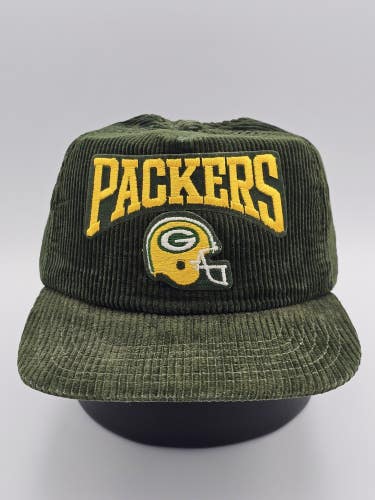 Vintage Green Bay Packers NFL Sports New Era 1990s Corduroy Hat Cap Snapback