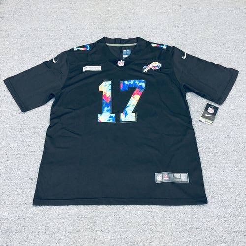 Buffalo Bills #17 Josh Allen Black Rainbow Vapor Jersey Size Large