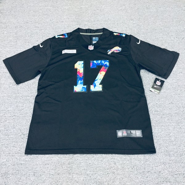 Buffalo Bills #17 Josh Allen Black Rainbow Vapor Jersey Size Large