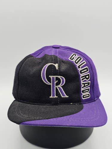 Vintage Colorado Rockies MLB Sport American Needle 100% Wool Hat Swirl Snapback
