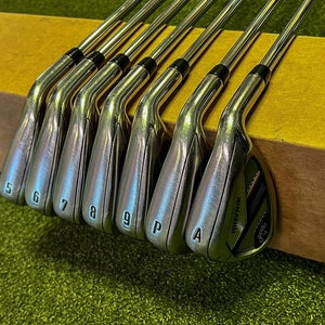 Used RH Callaway Mavrik Irons 5-PW/AW XP105 S300 Stiff Flex Steel Golf Set