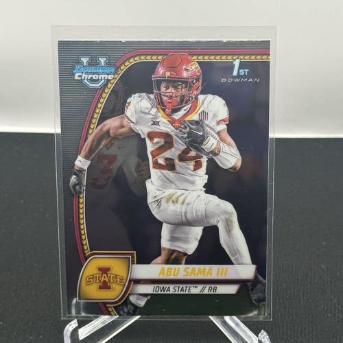 Abu Sama III Iowa State Cyclones 2024 Bowman U Football 1st Bowman Base #7