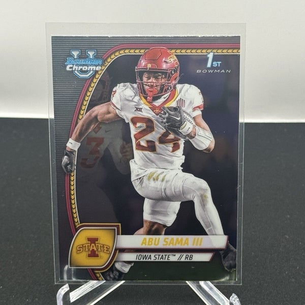 Abu Sama III Iowa State Cyclones 2024 Bowman U Football 1st Bowman Base #7