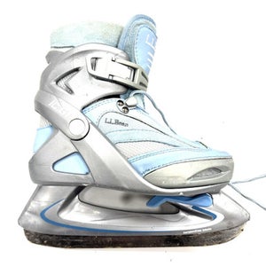 Used LL BEAN SZ 1-3 JR Girls Softboot Skate Carolina Blue Adjustable 11860-S000285953