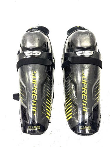 Used Bauer S140 Senior Shin Guards Black 14" 11860-S000298751