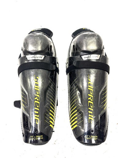 Used Bauer S140 Senior Shin Guards Black 14" 11860-S000298751