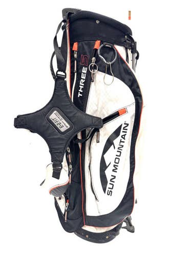 Used Sun Mtn BLACK Mens Stand Bag Grey 11860-S000300194