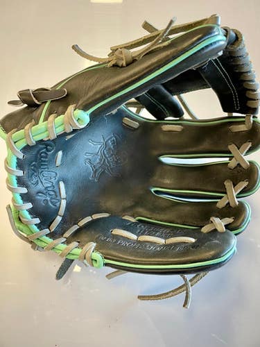 Used Rawlings HEART OF THE HIDE BB/SB Glove RH Throw Black 11 1/2" 11860-S000299932