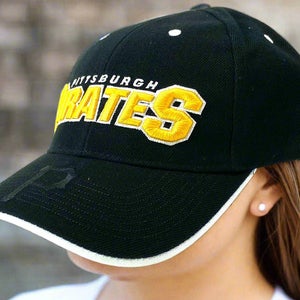 Pittsburgh Pirates NOS Vintage MLB "Black P" 20% Wool Hat (New)