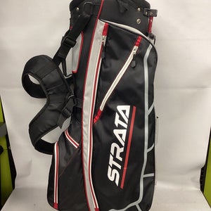 Used Strata 7 SLOT STAND BAG Mens Stand Bag Red And Black 11851-S000039577