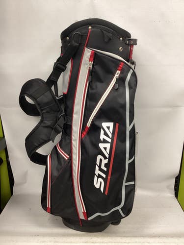 Used Strata 7 SLOT STAND BAG Mens Stand Bag Red And Black 11851-S000039577