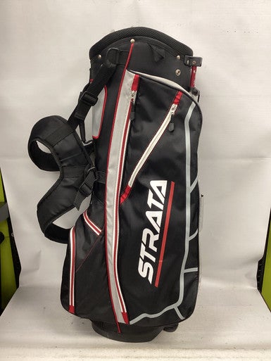 Used Strata 7 SLOT STAND BAG Mens Stand Bag Red And Black 11851-S000039577