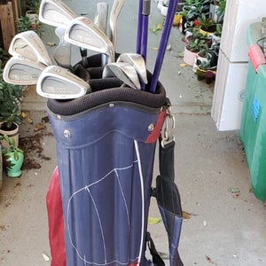 FULL SET WOMEN'S 14 PIECE STARTER GOLF SET 4 NEW WOODS 9 IRONS PUTTER  6 WAY BAG