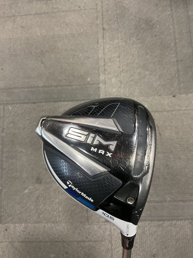 Used Taylormade SIM MAX Mens Driver RH 10.5 Degree 11614-S000224420