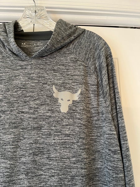Men’s XL Under Armour Project Rock lightweight gray hoodie