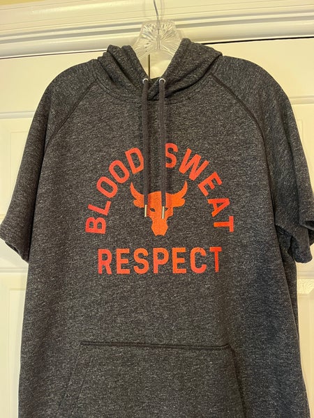 Men’s Under Armour loose fit "Blood Sweat Respect" short sleeve hoodie XL