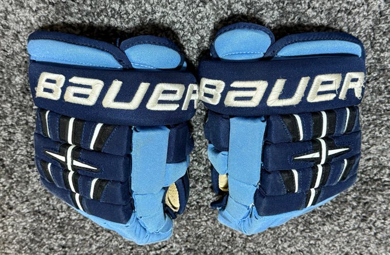 Bauer 4-Roll Pro Gloves 12" Navy/Powder Blue (Used)
