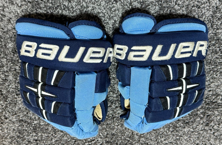 Bauer 4-Roll Pro Gloves 12" Navy/Powder Blue (Used)