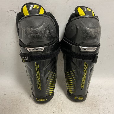 Used Bauer SUPREME 1S Youth Shin Guards Black And Yellow 9" 11855-S000193859