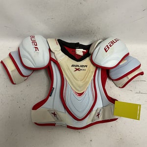 Used Bauer VAPOR X900 Senior Shoulder Pads White And Red SM 11855-S000193840