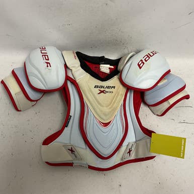 Used Bauer VAPOR X900 Senior Shoulder Pads White And Red SM 11855-S000193840