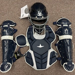 All Star Top Star Youth Ages 8-10 Baseball Catchers Gear Set - Navy Blue