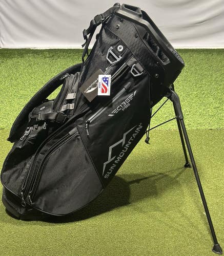 NEW Sun Mountain 2025 C-130 Hybrid 15-Way Stand Carry Golf Bag Color: BLACK