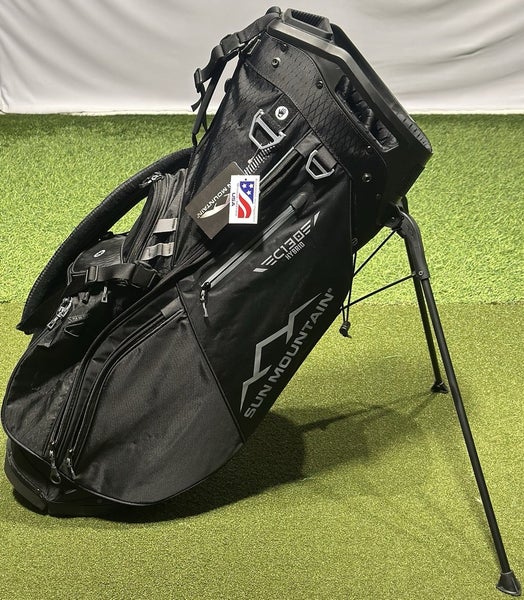 NEW Sun Mountain 2025 C-130 Hybrid 15-Way Stand Carry Golf Bag Color: BLACK