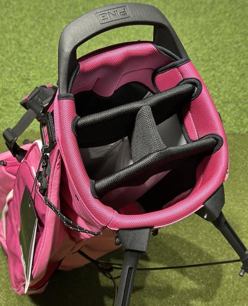 PING 2025 Hoofer Lite Double Strap 4-Way Stand Carry Golf Bag Pink