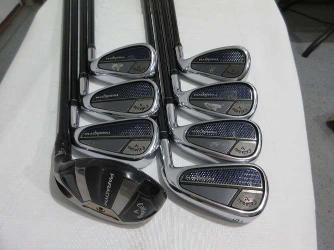 Callaway Paradym Iron Set - 5H, 6-PW, AW, GW - Senior Flex Graphite
