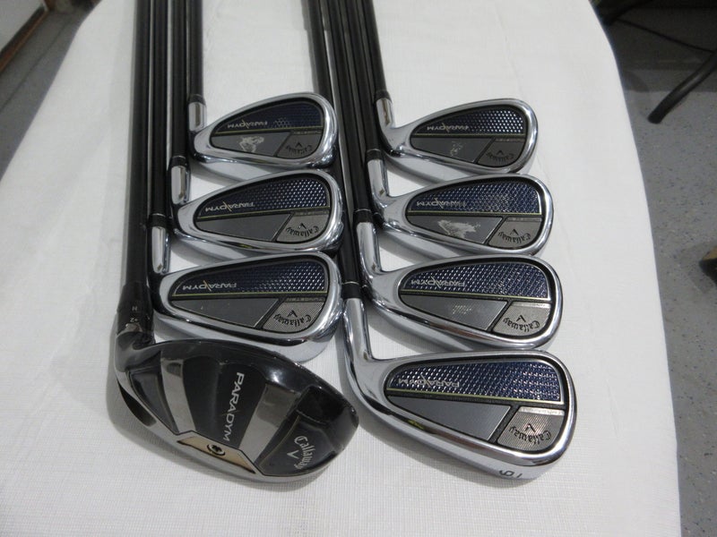 Callaway Paradym Iron Set - 5H, 6-PW, AW, GW - Senior Flex Graphite