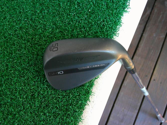 Titleist VOKEY Design SM10 JET Black 50.08F* Gap Wedge w/ Wedge Flex Shaft