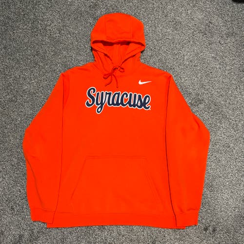 Nike Syracuse Orange Script Club Hoodie, Size XL