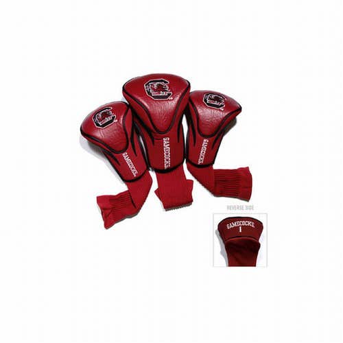 Team Golf Contour Golf Club Headcovers 3pk (USC Gamecocks, Garnet) NCAA NEW