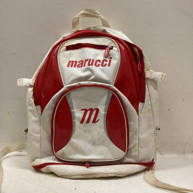 Used Marucci BACK PACK BB/SB Player Backpack Red And White 11725-S000493359