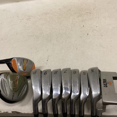 Used Wilson ULTRA Mens Package Set LH Black And Yellow 11 Piece 11725-S000493424