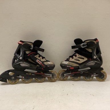 Used Rollerblade ABEC3 Junior Rec Fitness Skates Black Adjustable 11725-S000493246