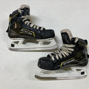 Used Junior CCM Super Tacks 9370 Hockey Goalie Skates Size 3