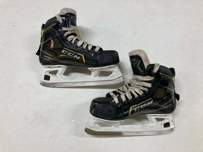 Used Junior CCM Super Tacks 9370 Hockey Goalie Skates Size 3