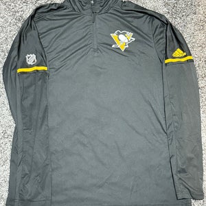 Pittsburgh Penguins Black Adidas Quarter Zip Climalite Pullover