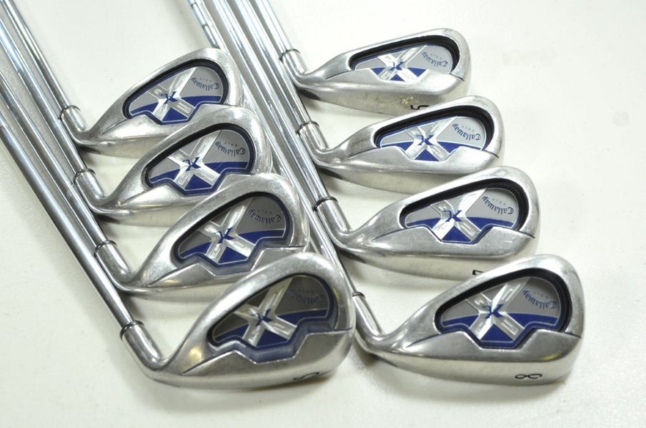 Callaway X-18 5-PW,AW,SW Iron Set Stiff Flex Right Steel # 205262