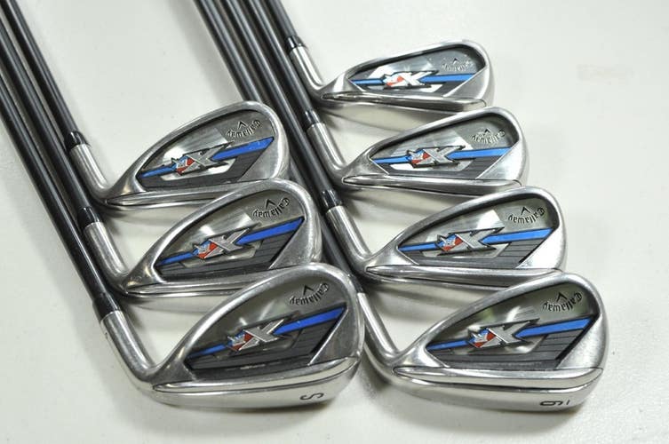 Callaway XR OS 6-PW,AW,SW Iron Set Regular Flex Right Fubuki AT Graphite #205188