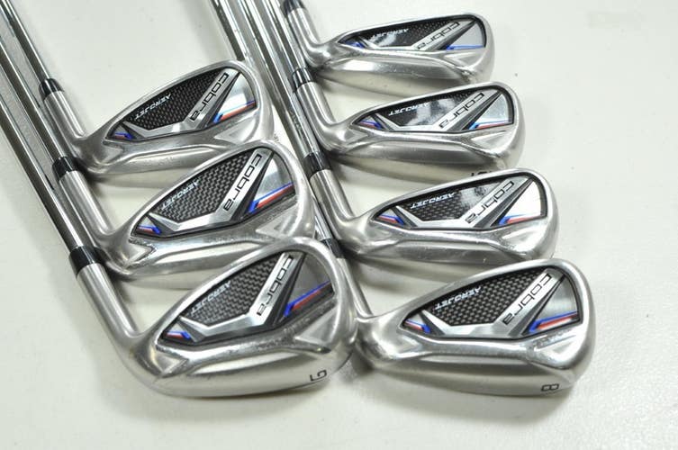 Cobra Aerojet 5-PW,GW Iron Set Stiff Flex Right KBS Tour Lite Steel # 205178