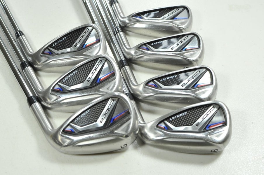 Cobra Aerojet 5-PW,GW Iron Set Stiff Flex Right KBS Tour Lite Steel # 205178