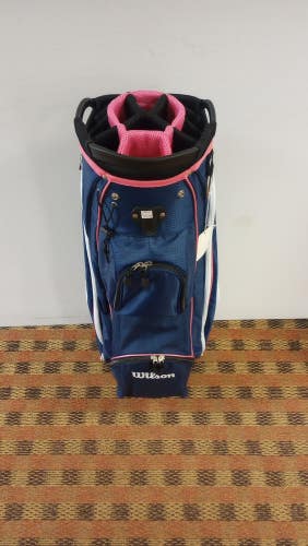 New Wilson Profile  Blue Pink 14-Way Women's Cart Golf Bag